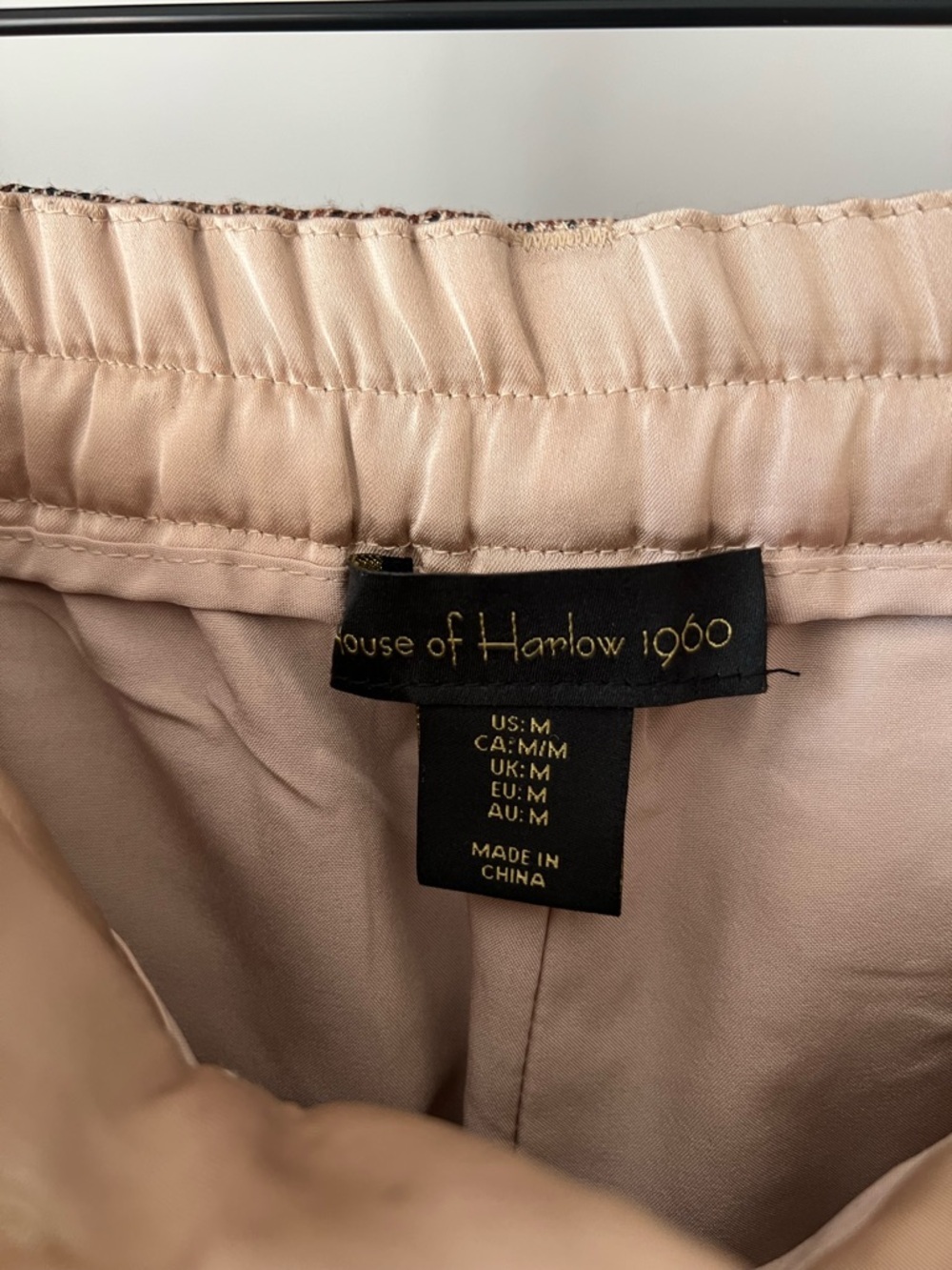 House of Harlow 1960 Taupe Wide-Leg Trouser Crop Top Pant Set - Picture 8 of 9